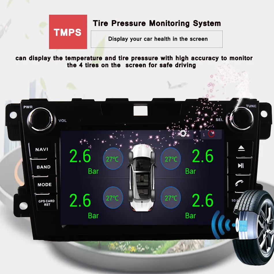 Sale 4G+64G Octa Core Android 9.0 2 Double din Car DVD Player GPS Navigation for Mazda CX-7 2007-2017 Car Video Player Multimedia PC 4