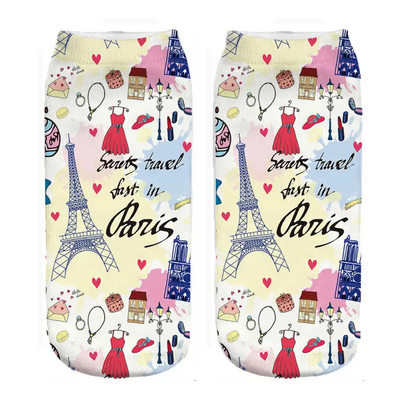 Беговые цыпленок модные Парижские 3d носки с цифровой печатью новые оптовые и прямые поставки