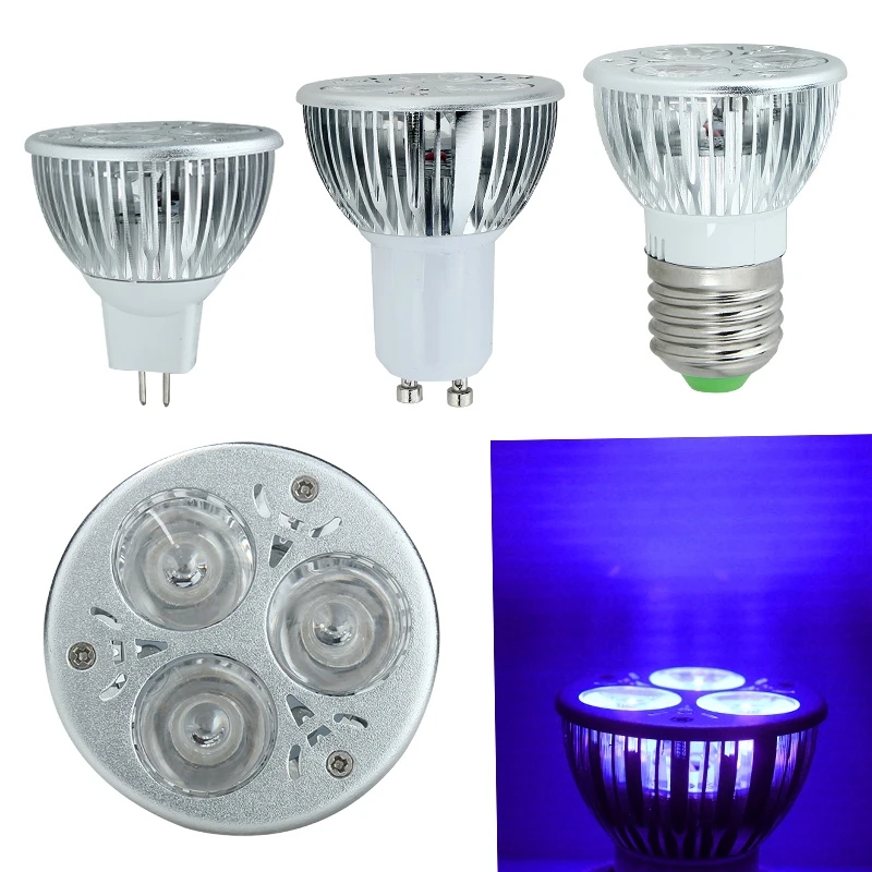 2018 High Quality E27/GU10/MR16 UV Ultraviolet Purple Light LED Bulb