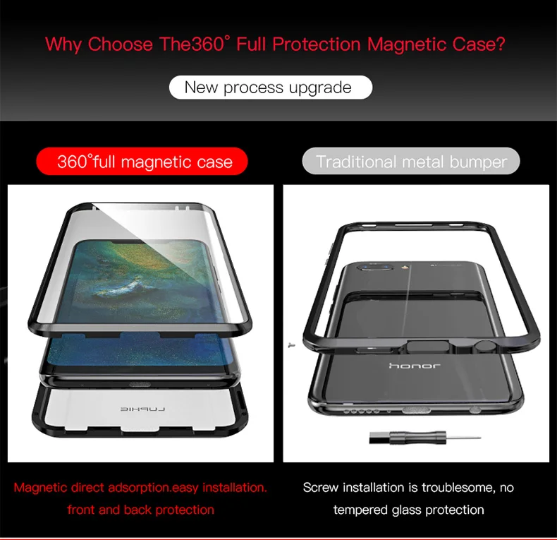 LUPHIE 360 Full Degree Magnetic Case for Huawei Mate20 Pro P30 P30 Pro  (5)