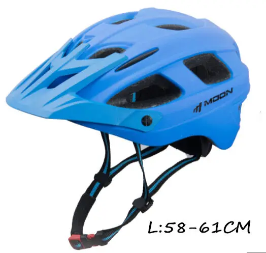 MOON мужской велосипедный шлем для занятий спортом на открытом воздухе в форме ультра-легкий велосипедный ПК EPS горный шоссейный велосипед Велоспорт MTB Женский шлем - Цвет: BLUE-L