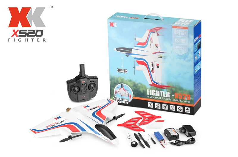 Новинка 2018 wltoys XK X520 RC самолет 6CH 3D/6G взлет и посадка трюк Радиоуправляемый Дрон