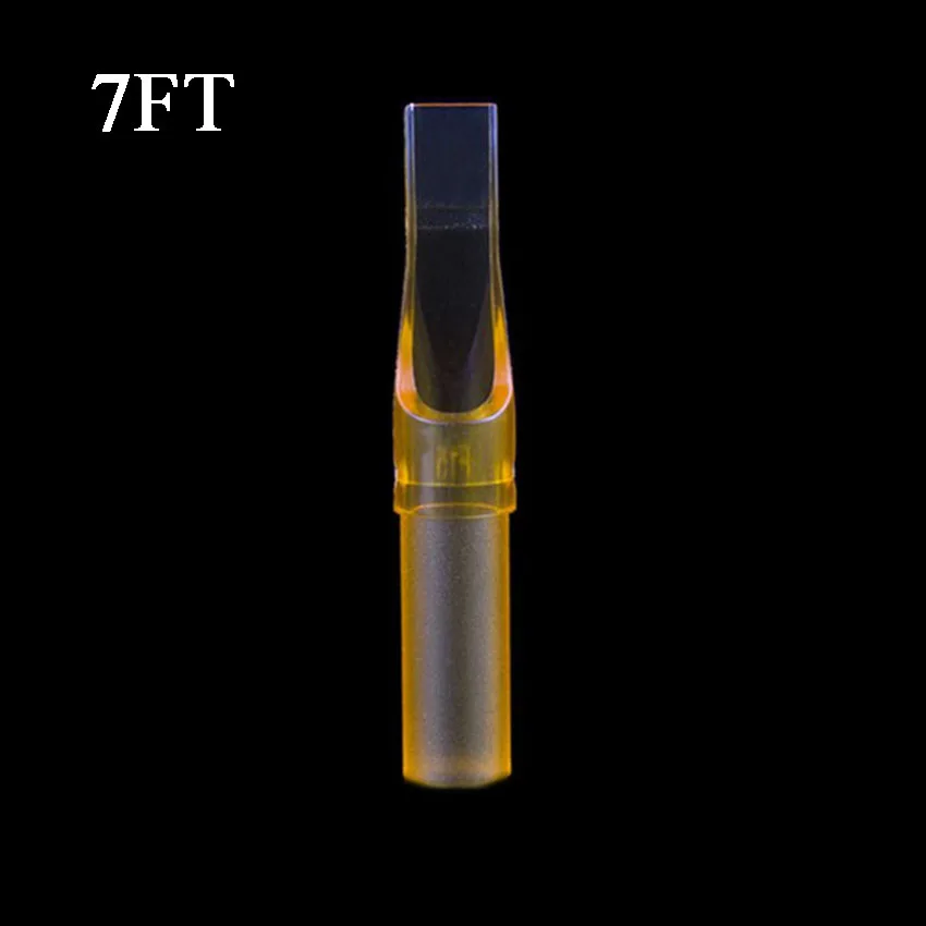 7М1 Пластиковые наконечники для тату RT FT 50 шт. круглые плоские золотые акулы стерилизованные одноразовая насадка иглы наконечники для тату-пистолета машинные иглы - Номер модели: 7М1