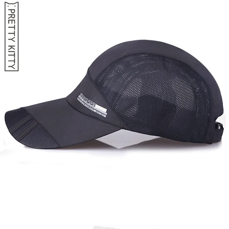 

2018 Summer Breathable Mesh Baseball Caps Thin Mercerized Cotton Wicking Hat Cool Mens Baseball Caps Brand Casual Women