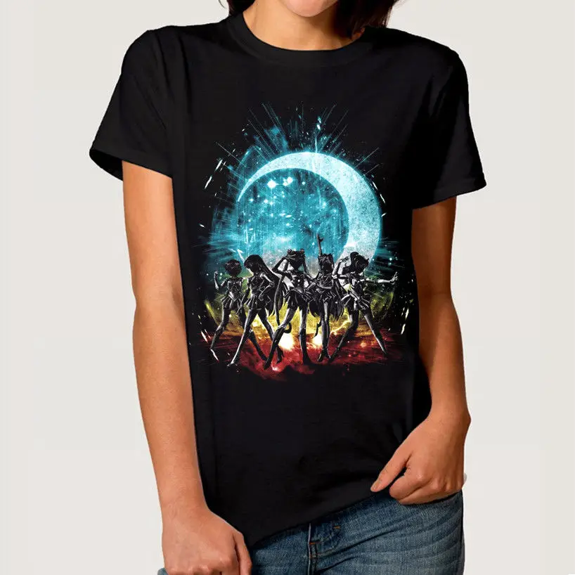 

Sailor Moon Anime T-shirt Women's All Sizes Summer Harajuku Punk Hipster Tops Tee Wholesale Woman T Shirt Design Tops Novelty
