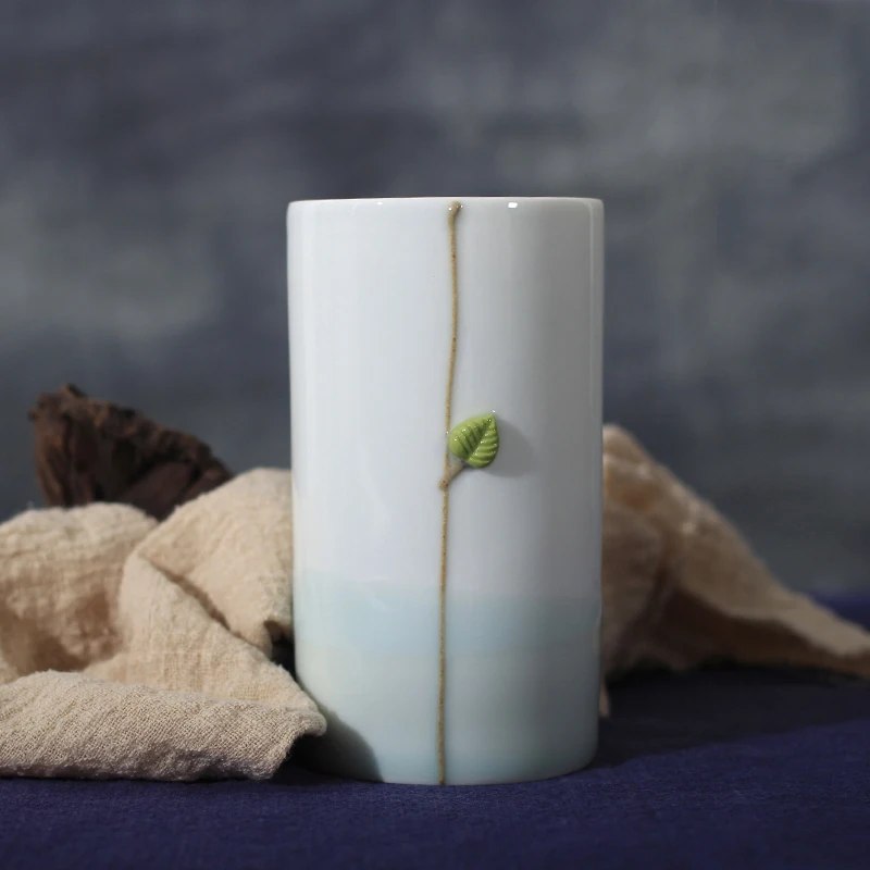 Unique Ceramic Teacups Chinese Porcelain Tea Coffee Cups & Mugs Hand-Carved Jingdezhen Ceramic Cups Couple Gift Mugs Drinkware (5)