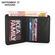 Men wallet luxury brand genuine leather cowhide mini change purse small Money Bag male clutch Female Slim pouch Card Holders