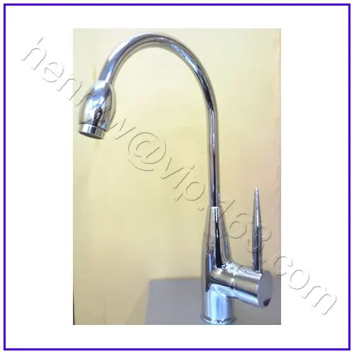 

L15003 - Luxury Deck Mounted Chrome Color Brass Material Single Lever Kitchen Mixer Tap