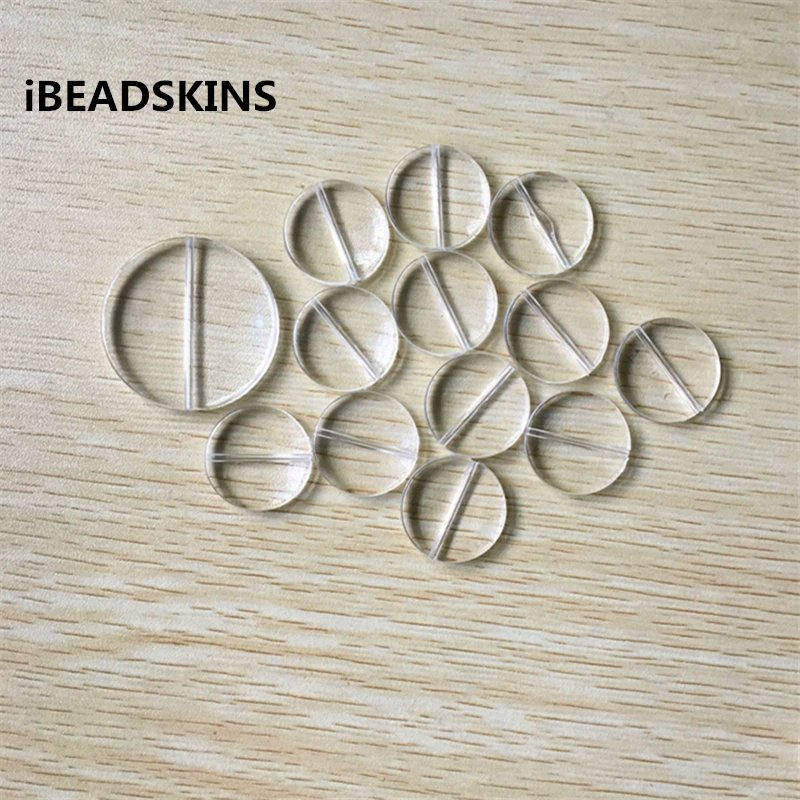 

New arrival! (chose size and color)21mm-42mm Acrylic clear COINS shape beads for jewelry necklace making(As shown)