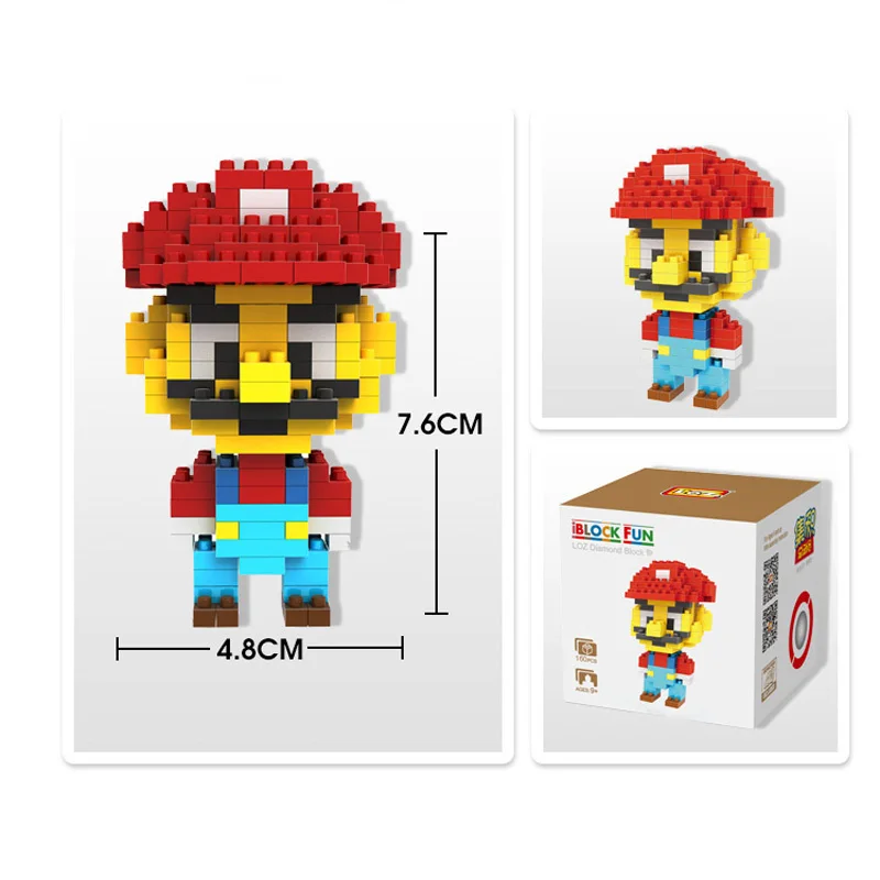 Ladrillos de construcción, bloques de construcción loz mario figura de acción juguetes para niños brinquedos juguetes educativo menino Ladrillos de construcción, bloques de construcción loz mario figura de acción juguetes para niños brinquedos juguetes educativo menino