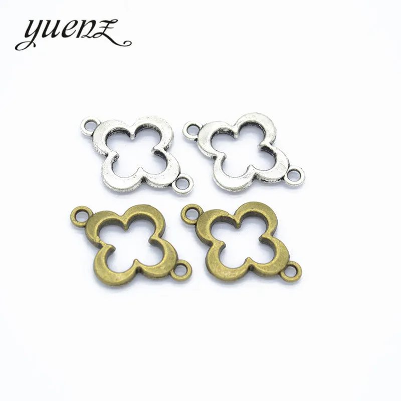 

YuenZ 20pcs Antique Four-leaf clover Charms Pendants for Jewelry Making Handmade Carft 21*15mm Q413