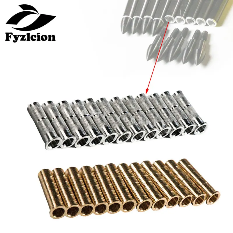 

Hunting Arrow Bolts 12PCS Arrow Target Point + 12PCS Insert for ID6.2 Arrow Shaft Compound recurve bow