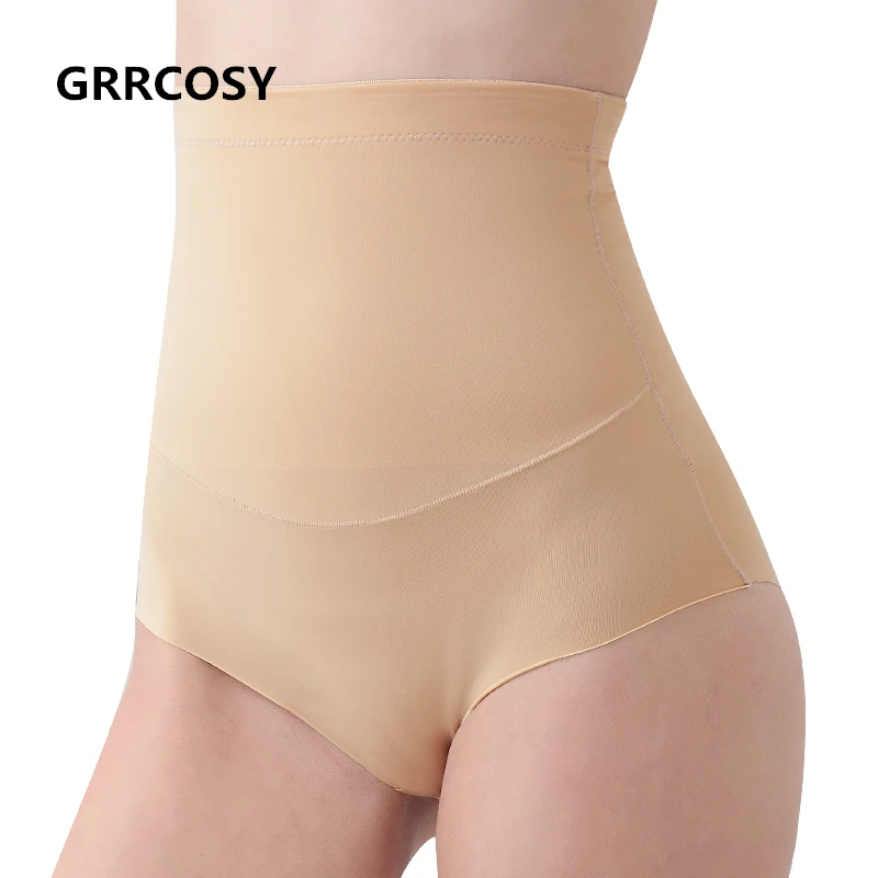 

GRRCOSY High Waist Underwear Summer Seamless Maternity Postpartum Pant Body Sculpting Ice Silky Non-trace Women Intimates Hips