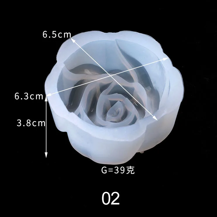 Большой 3D Мульти Стиль формочка для силиконовой подвески цветок розы смолы Силиконовые формы ручной работы DIY эпоксидная смола для изготовления ювелирных изделий формы смолы - Цвет: 2