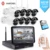 8CH Беспроводной NVR Kit 10 «ЖК-дисплей монитор Экран 1.0MP 720 P IP Камера открытый P2P Wi-Fi видеонаблюдения Системы комплект видеонаблюдения