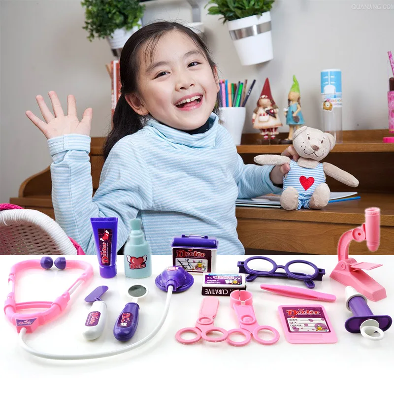 Детский обучающий воображаемый набор игрушек для доктора, детский медицинский набор, футляр для доктора, игрушка для медсестры, набор для ролевых игр, подарки