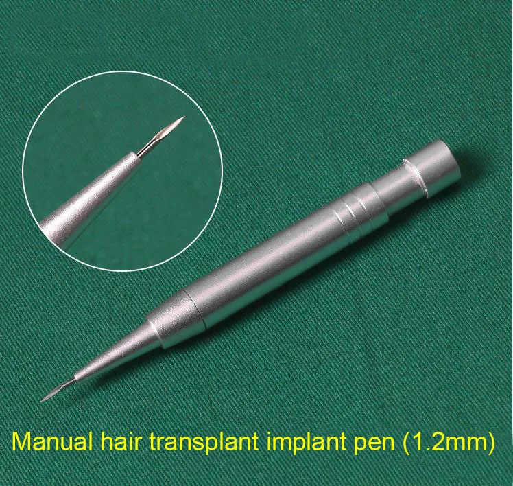 Инструмент для посадки волос бровей, инструмент для трансплантации волос, ручка для посадки волосяных фолликул, инструмент для имплантации вручную - Цвет: 1.2mm pen