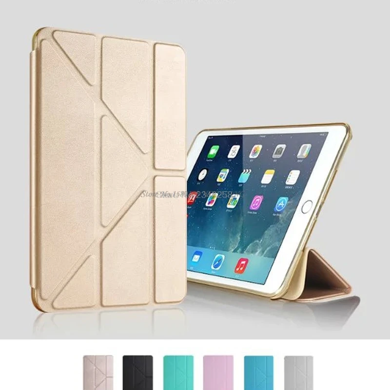 

Anti-Shoock Soft Silicone TPU Full Body Drop Protection Slim Smart Stand Case for iPad 2 3 4 Translucent Frosted Back Cover