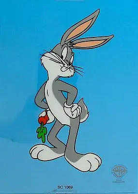 Warner Bros Bugs Bunny With Carrot Sericel Cel Oil