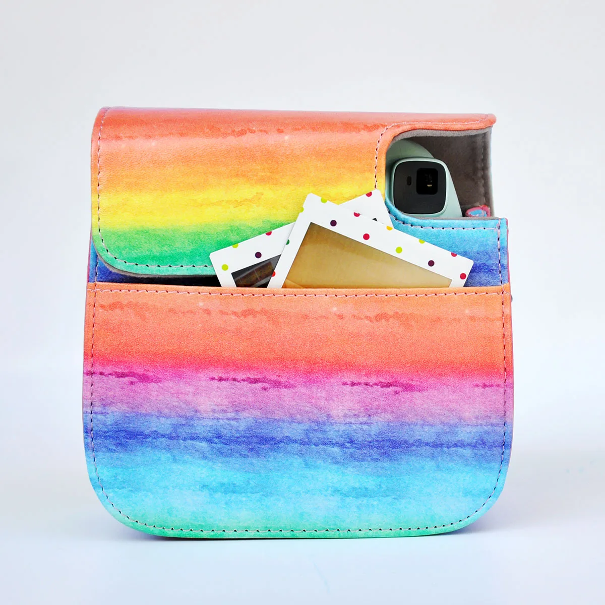 Чехол для Камеры Fujifilm Instax Mini 9 8 чехол из искусственной кожи радужная сумка на