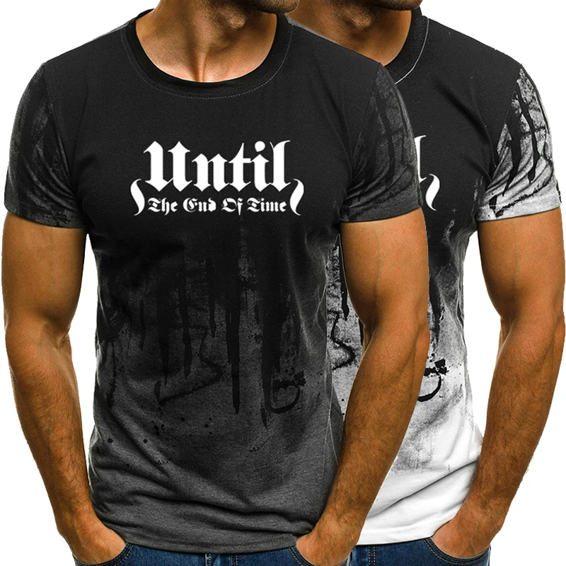 

Mens Fitness Tops Print O Neck Cotton Short Sleeves Men Slim T Shirt