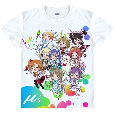 Love Live! School Idol Project Characters T-Shirts Love Live! School Idol Project Characters T-Shirts