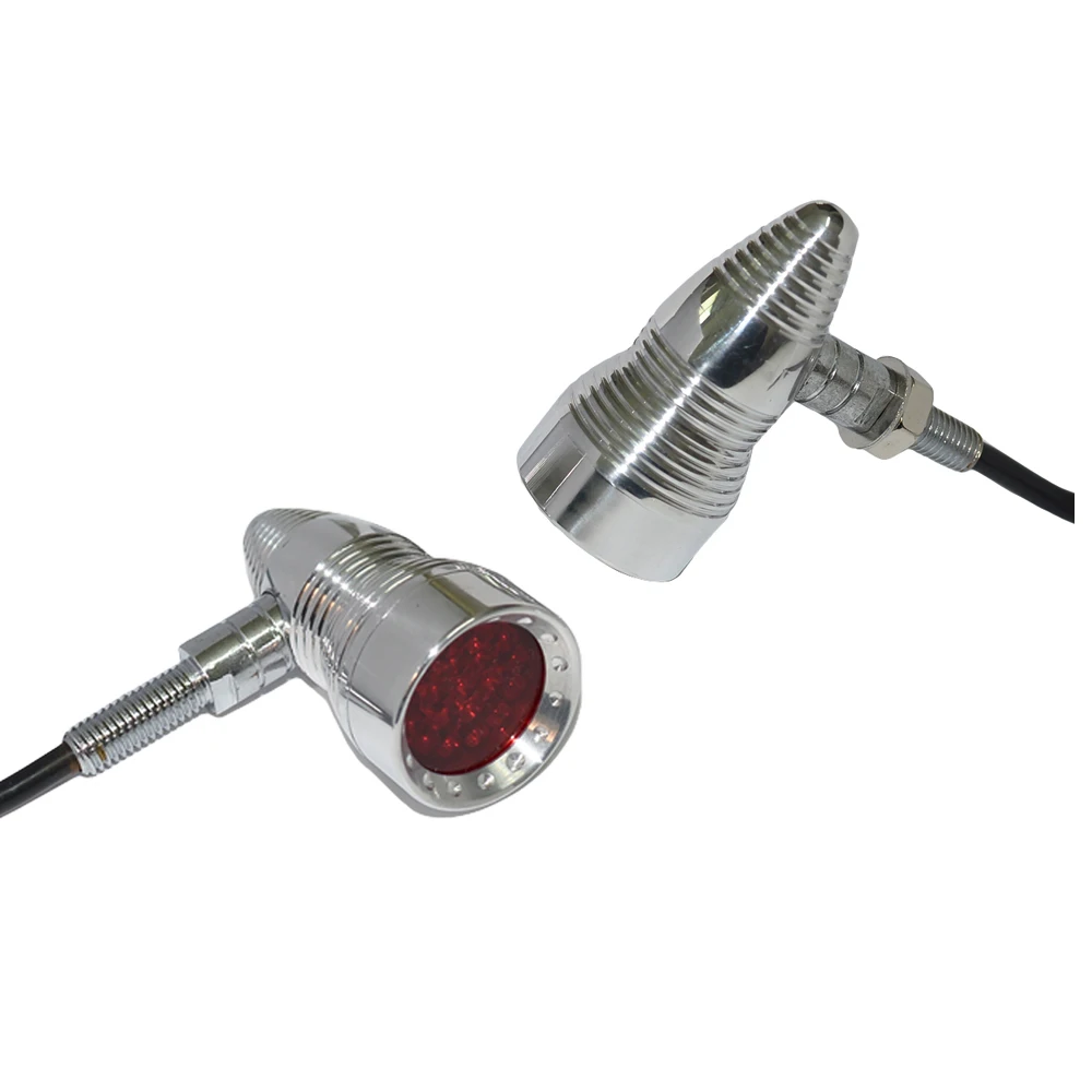Motorcycle Chrome 20 LED Red Lens Bullet Turn Signal Light Indicator Blinker Front Rear For Suzuki Universal costoms |