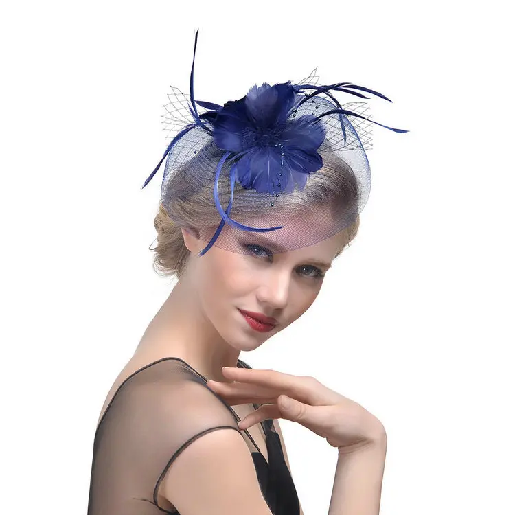 Details about / Women Handmade Church Hat Fascinator Hair Clip Accessory Wedding Party Bridal