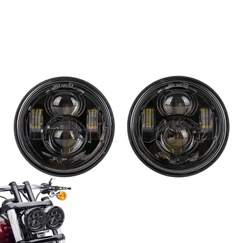 

New Motorcycle Led Headlight 5" 40w For harley Dyna Fat bob