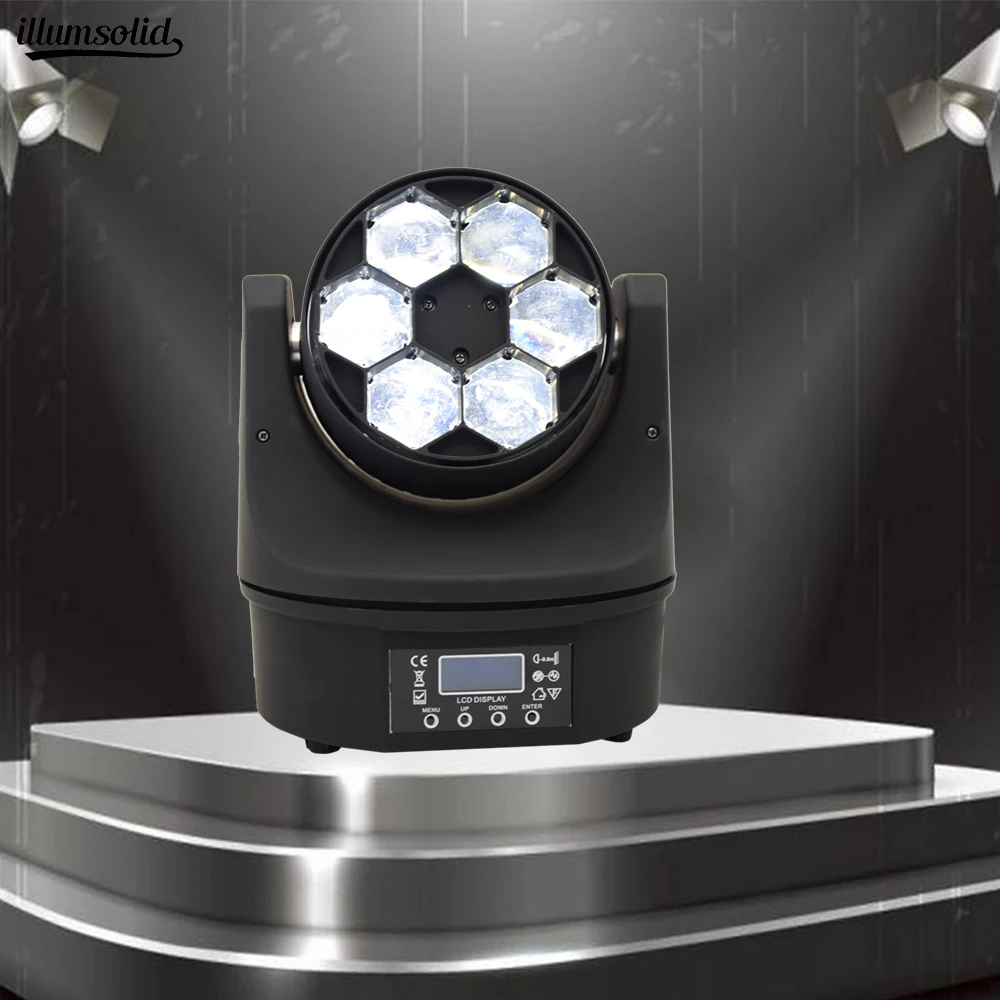 

6x15w bee eye Infinitely rotating lens stage effects beam moving head light