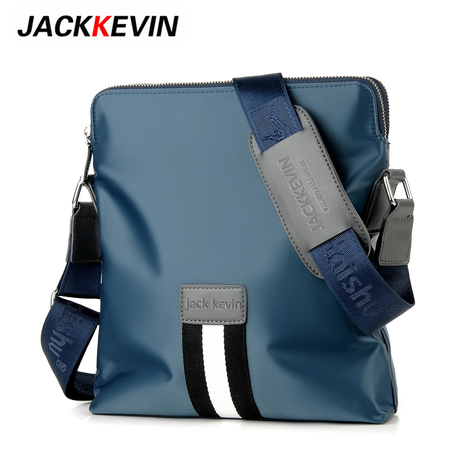 JackKevin الرجال Crossbody أكياس رجل رسول حقيبة حزمة عارضة حقيبة للماء النايلون الكتف أكياس واحدة حزام حزمة