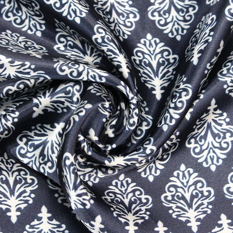 Модный Шелковый шарф с клетчатым принтом, роскошная брендовая шаль, мягкая и блестящая, квадратный платок для головы, женские/мужские шарфы, 90X90