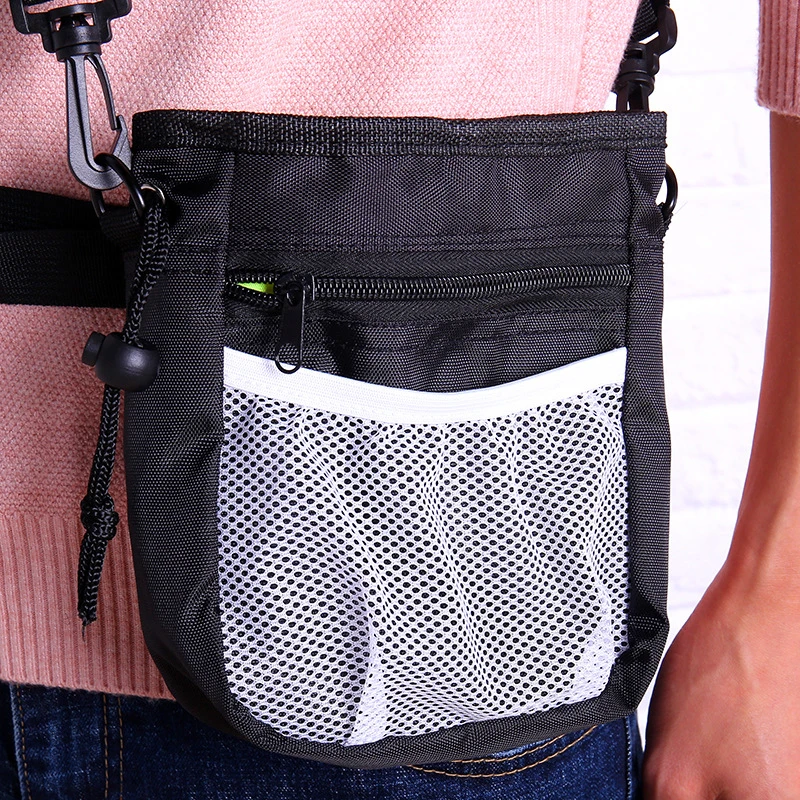 Benepaw Dog Treat Bag With Built-in Poop Bag Dispenser Handsfree Pet Dog Training Pouch Adjustable Strap for Walking Running