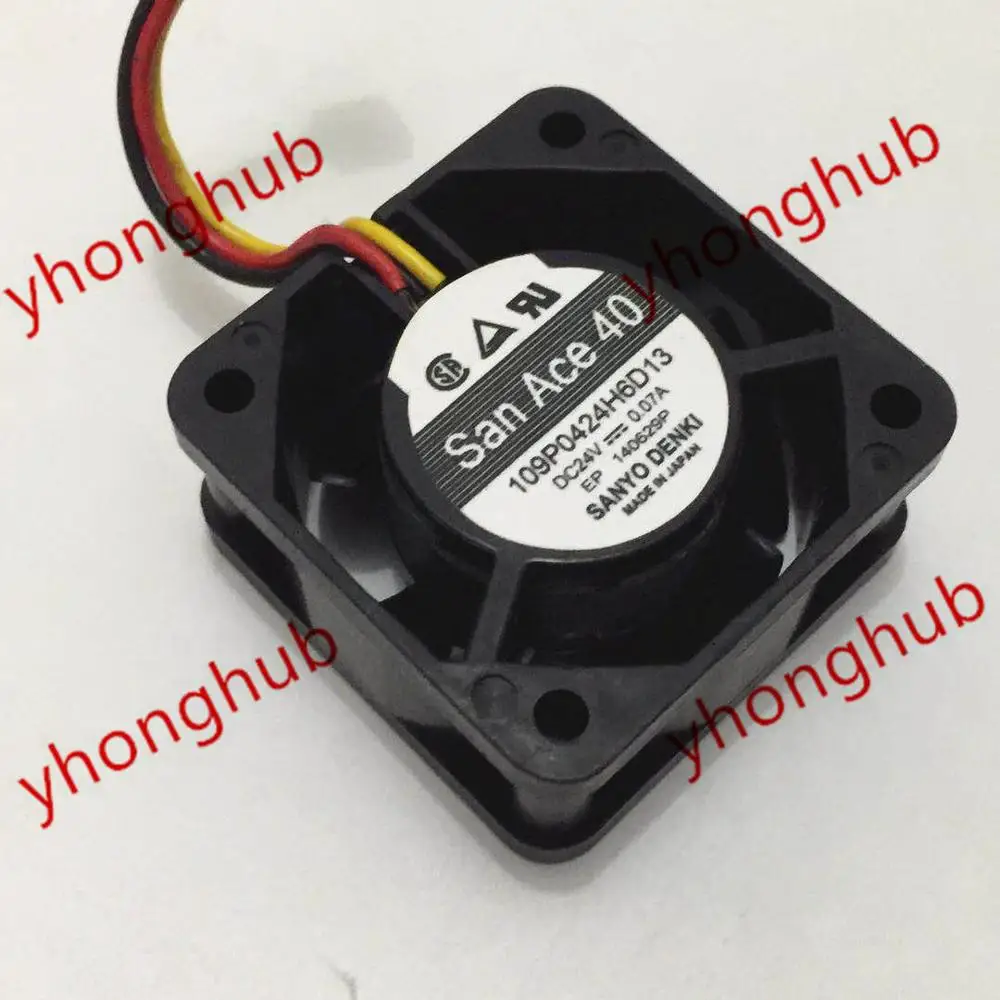 Sanyo Denki 109P0424H6D13 DC 24V 0.07A 40x40x20 мм 3 провода Сервер вентилятор охлаждения | Компьютеры