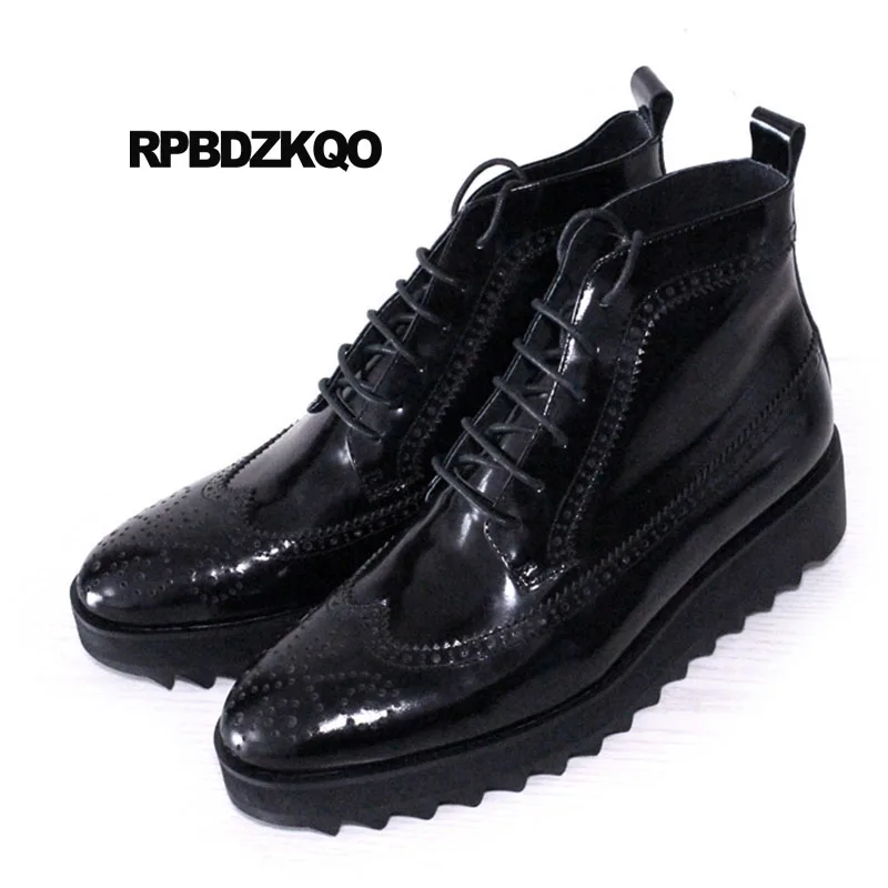 mens black patent shoes