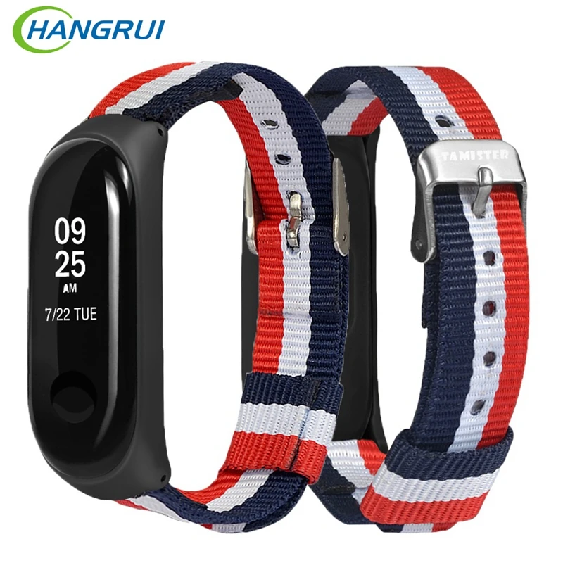 

Canvas strap For xiaomi mi band 4 Metal case Wristband for Mi Band 3 Replacement Wrist Strap Stainless steel For Miband 4 NFC