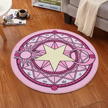 Mylb аниме Cardcaptor Sakura Kinomoto Sakura Круглый Стиль украшения пушистые ковры противоскользящие лохматый ковер для дома спальни