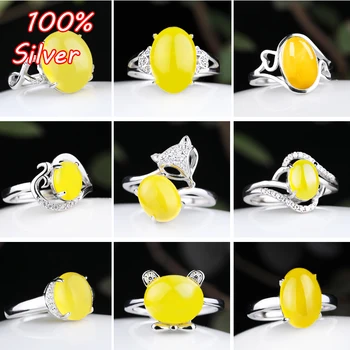 

8*10MM 10*12MM 11*15MM 925 Sterling Silver Color Ring Setting Oval Cabochon Base Adjustable Blanks Supplies for Jewelry Making