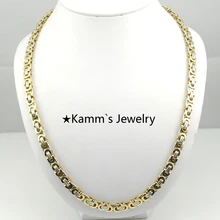 55 cm * 6 mm de plata de calidad 316 de acero inoxidable collar de cadena del oro para hombre de la joyería accesorios regalos del partido marca venta al por mayor KN191