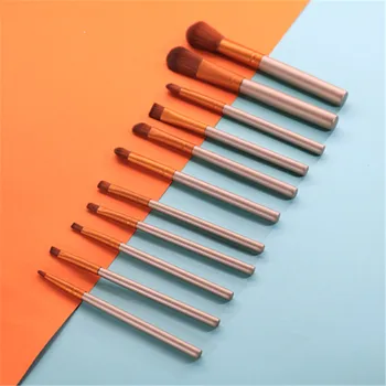 

12pcs Travel Makeup Brush Sets Pro Foundation Powders Eyeshadow Cosmetic Brushes Soft Synthetic Hair Makeup Brushes & Tool YA50