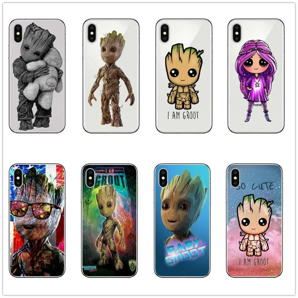 

marvel anime baby groots teddy bear case for iphone 7 cover for iphone x case 7 8 6s plus 6 5 5s se x xs max silicone soft coque