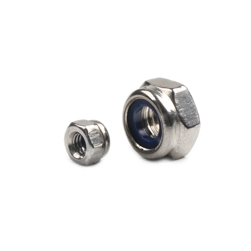 50PC M3 M4 M5 M6 Locknut Slip Nylon Hex Nut DIN985 Galvanized Carbon Steel Self locking Lock Nut|Гайки| |
