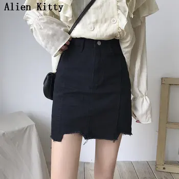 

Alien Kitty Summer Pockets Irregular High Quality Female Stylish Empire Loose Fresh Casual A-Line Mini Skirt Plus Size 3 Colors