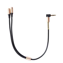 VOBERRY 3,5 мм Y Аудио гарнитура разветвитель 1 до 2 двойной Share кабель адаптер Золотой Разъем наушник для наушников адаптер