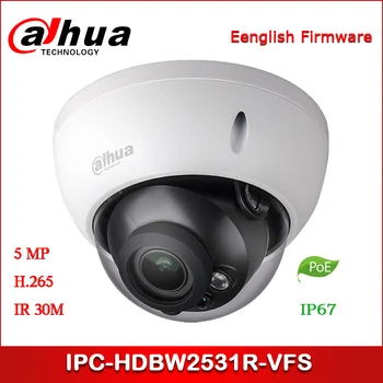 

Dahua IP Camera IPC-HDBW2531R-VFS 5MP 2.7~13.5mm varifocal lens WDR IR Dome Network Camera with POE Security Camera