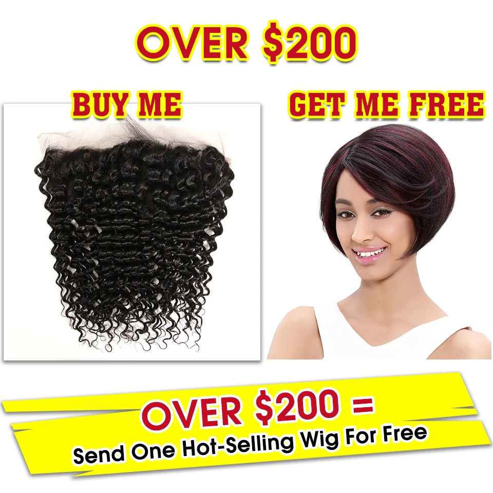 Sleek Malaysian Deep Wave Lace Frontal Closure 100% Remy Human Hair 13X4 Swiss Lace Natural Color 8-18 Inch