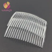GHRQX 5 шт. пластиковые прозрачные расчески для волос 19 зубцов 6 см* 4 см DIY ювелирные аксессуары фурнитура