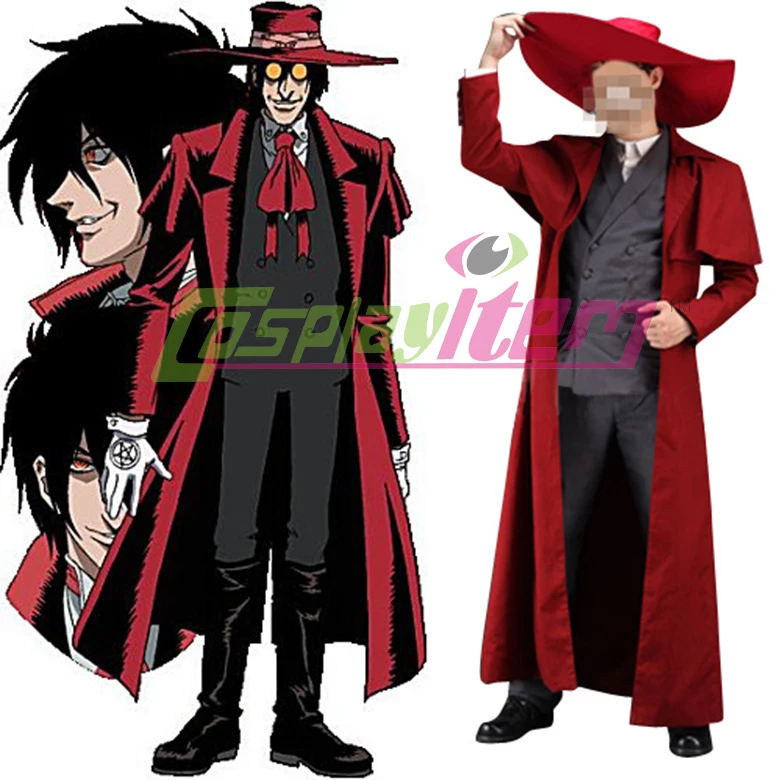 Custom Made movie Hellsing Alucard Cosplay Costume with hat on ...