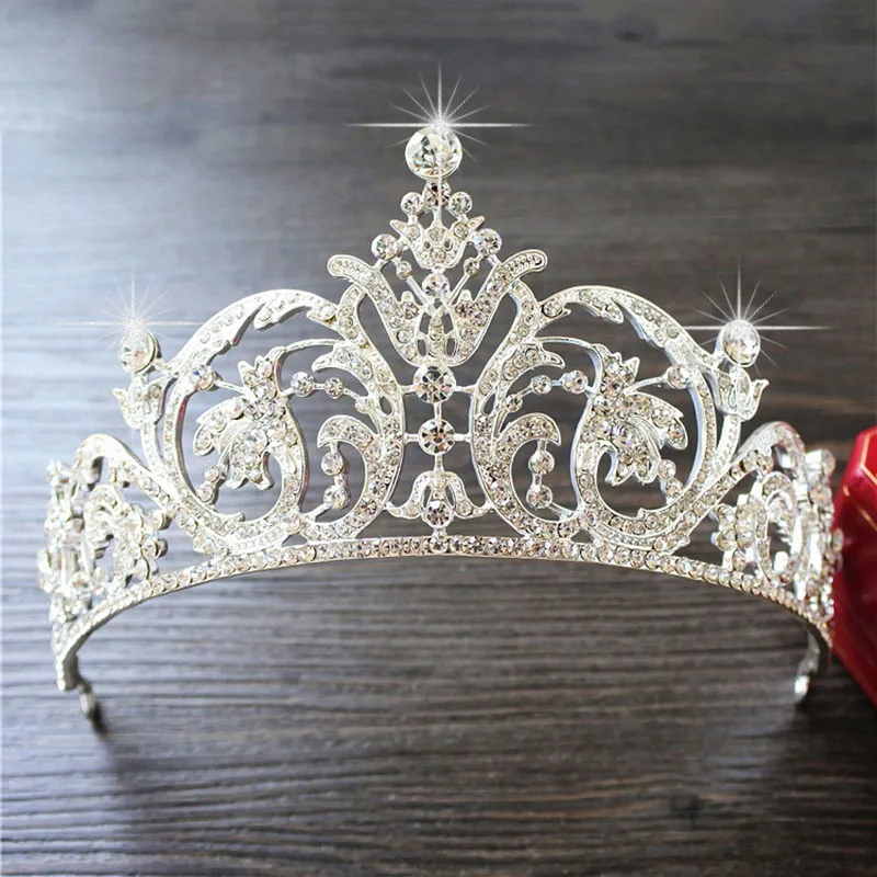 Свадебный ободок с жемчужинами в стиле барокко, диадема, украшение для волос невесты, аксессуары для дня рождения - Окраска металла: C Princess Crown