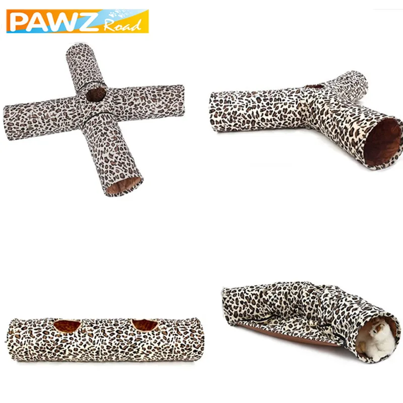 2/3/4 Holes Foldable Pet Cat Tunnel Indoor Outdoor Pet Cat Training Toy for Cat Rabbit Puppy Animals Play Sleeping Tunnel Tube